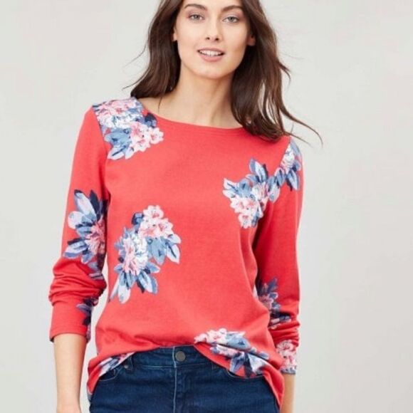 Joules Harbour Print Long Sleeve 100% cotton Jersey top size 4- never worn! NWOT - Picture 3 of 16